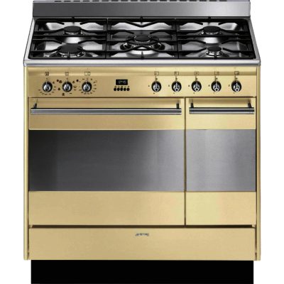 Smeg SUK92P9-1 90cm Dual Fuel Range Cooker in Cream Smeg SUK92P9-1 90cm Dual Fuel Range Cooker in Cream